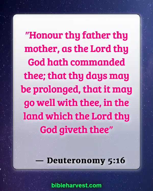 Verses about Honoring Father and Mother (Deuteronomy 5:16)
