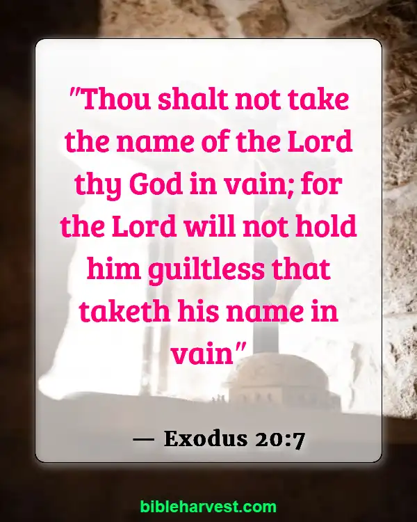 Bible Verses About The Name Of God (Exodus 20:7)