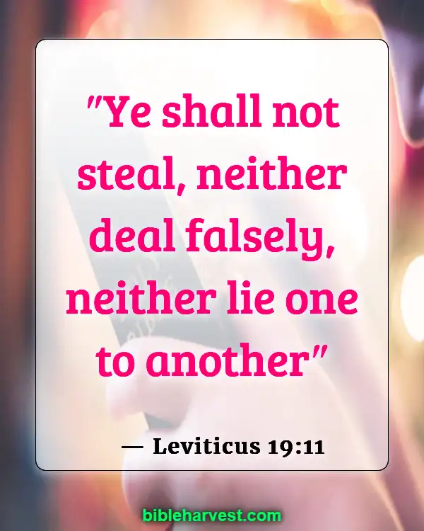 Bible Verses About Lying And Deceit (Leviticus 19:11)