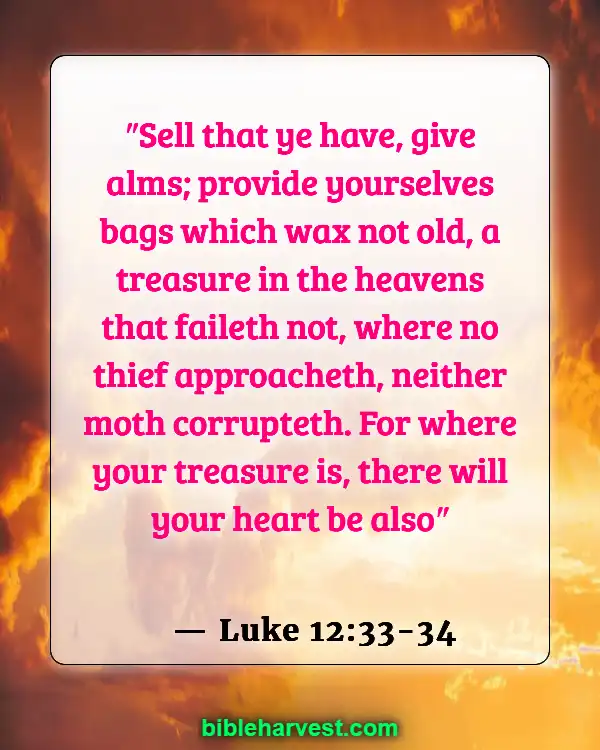 Bible Verses About Wealth (Luke 12:33-34)