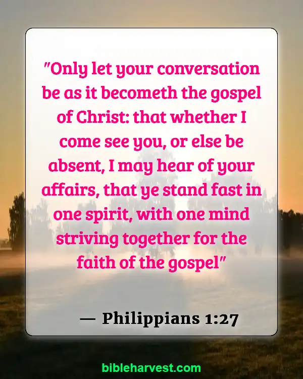 Bible Verses About Real Christian (Philippians 1:27)