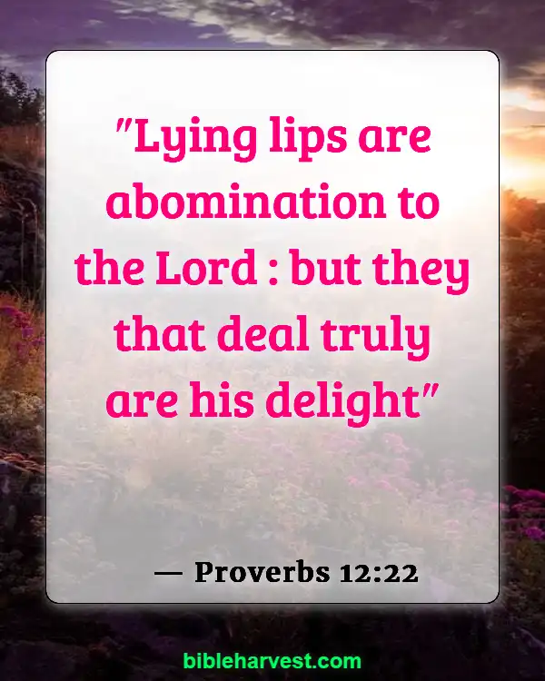 Bible Verses About Lying And Deceit (Proverbs 12:22)