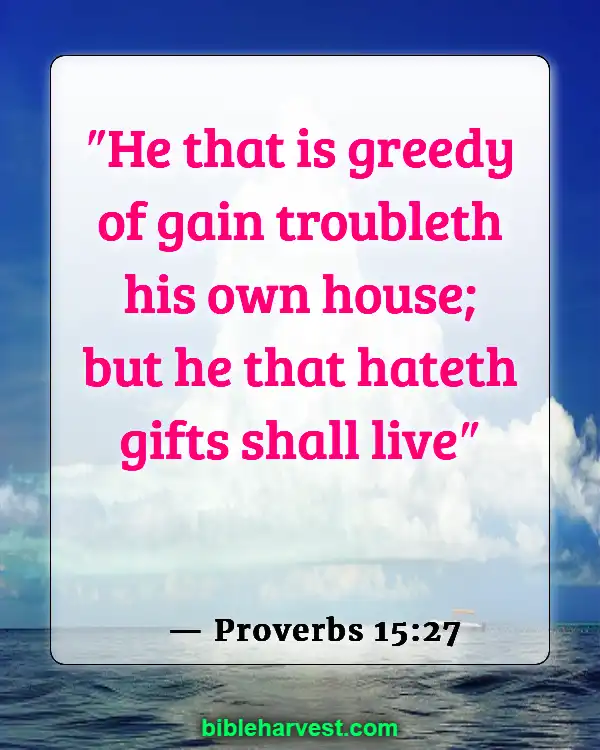 Verses About Money (Proverbs 15:27)
