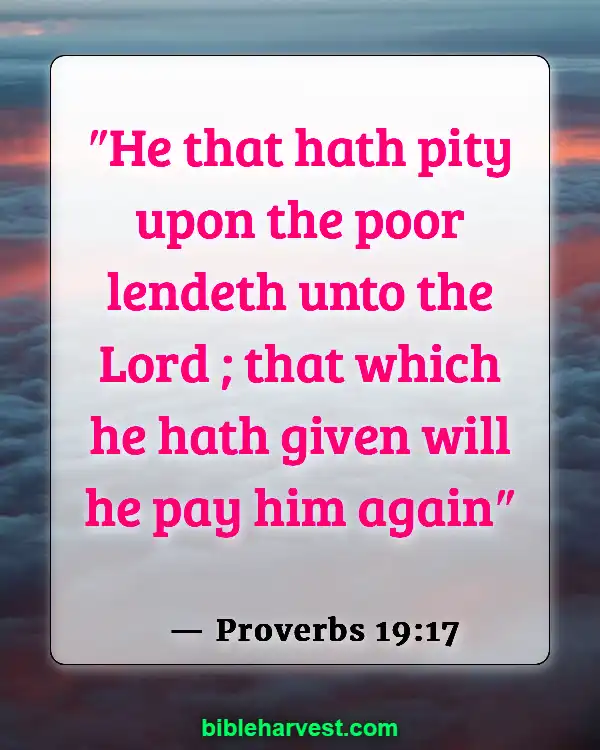 Bible Verses About Helping Others (Proverbs 19:17)