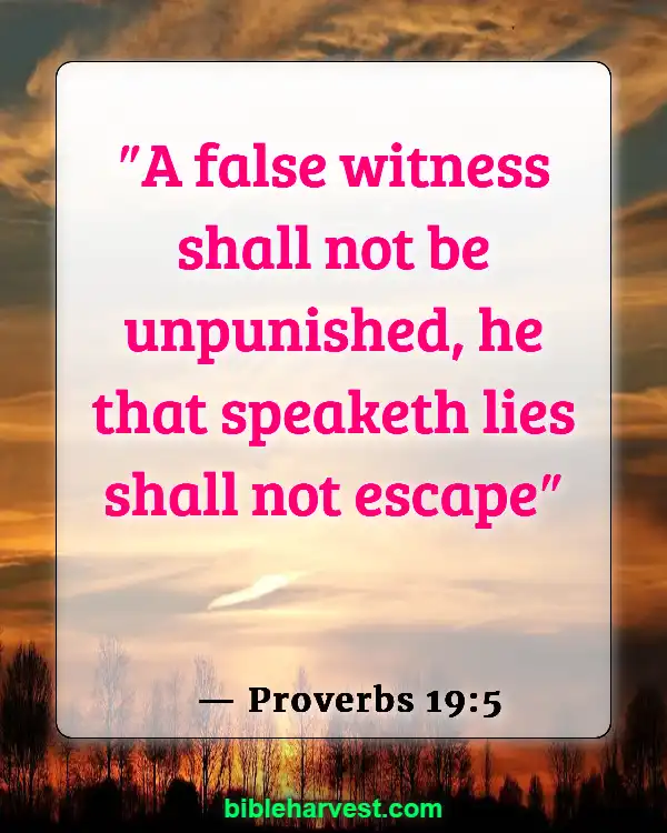 Bible Verses About Lying And Deceit (Proverbs 19:5)
