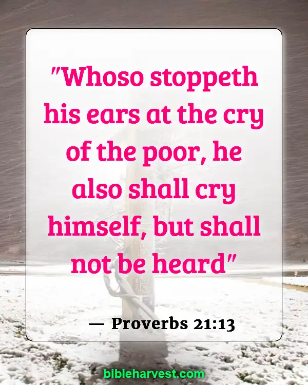 Bible Verses About Poverty (Proverbs 21:13)