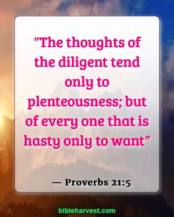 Verses About Money (Proverbs 21:5)