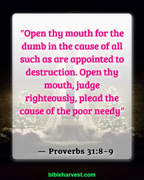 50 Bible Verses About Justice Of God (Proverbs 31:8-9)
