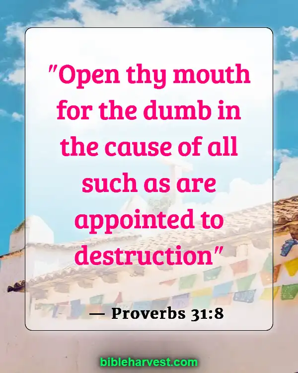 Bible Verses About Poverty (Proverbs 31:8)