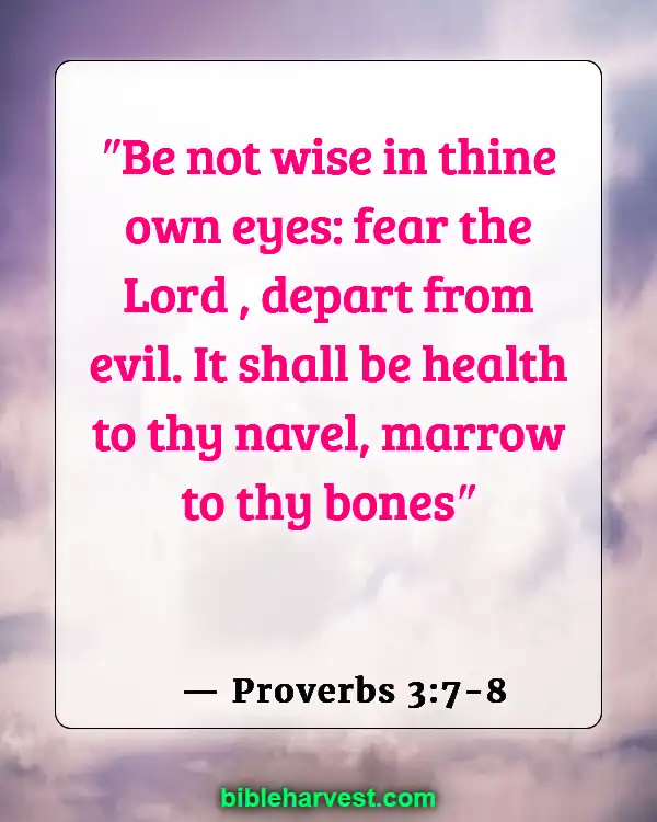 Bible Verses About Health (Proverbs 3:7-8)
