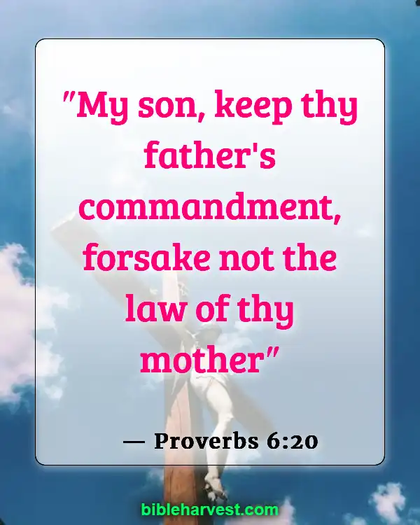 Verses about Honoring Father and Mother (Proverbs 6:20)