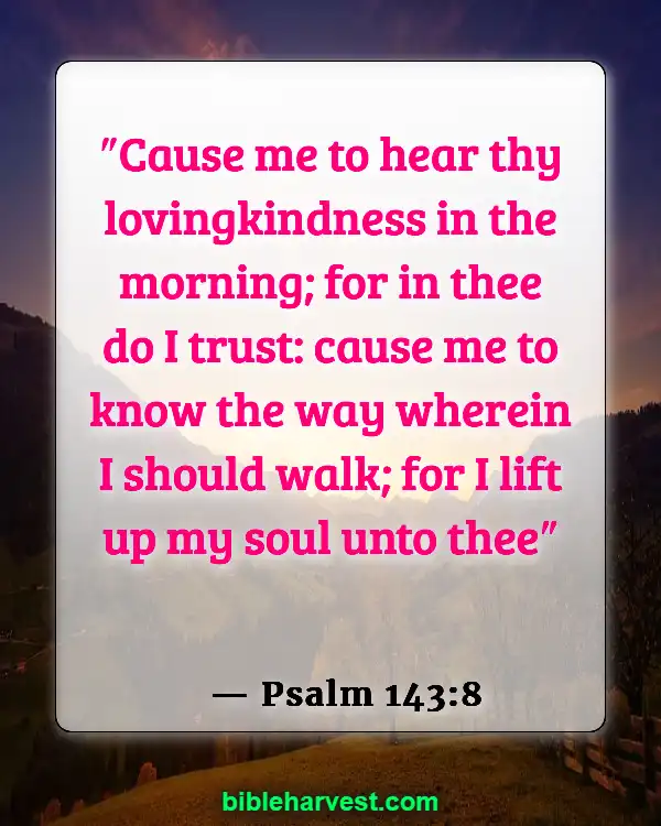 Bible Verses About Trusting God’s Plan (Psalm 143:8)