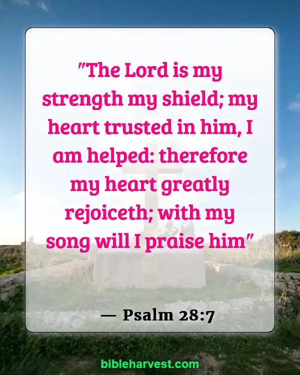 Bible Verses About Hapiness And Joy (Psalm 28:7)