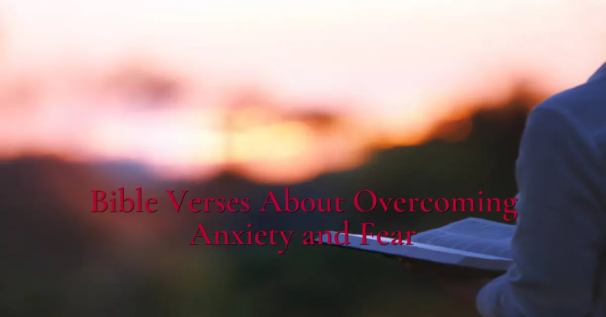 Bible Verses About Overcoming Anxiety and Fear