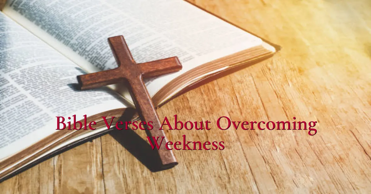 Bible Verses About Overcoming Weekness